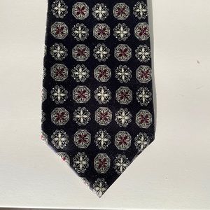 DKNY Black Patterned 100% Silk Tie